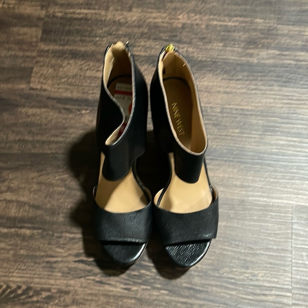 Nine West black wedges, size 8.5